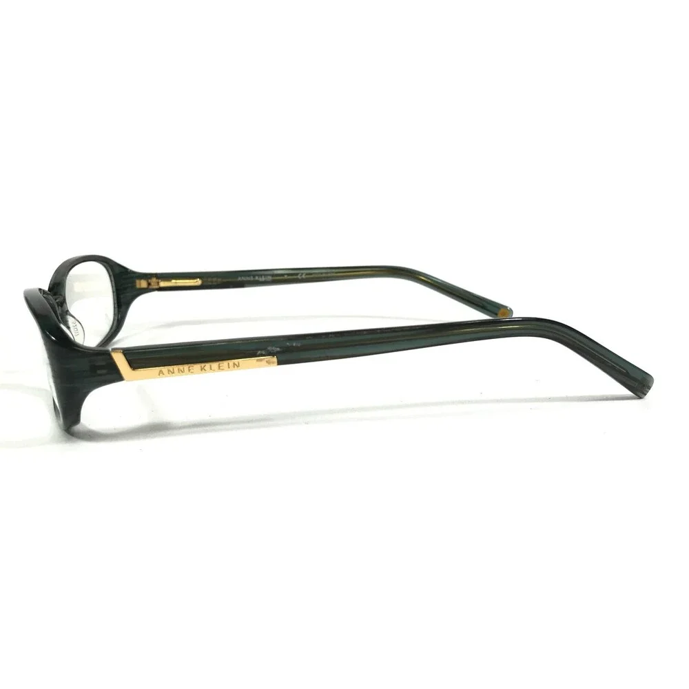 Anne Klein Eyeglasses Frames AK 8095 237 Green Gold Oval Round 52-17-135
